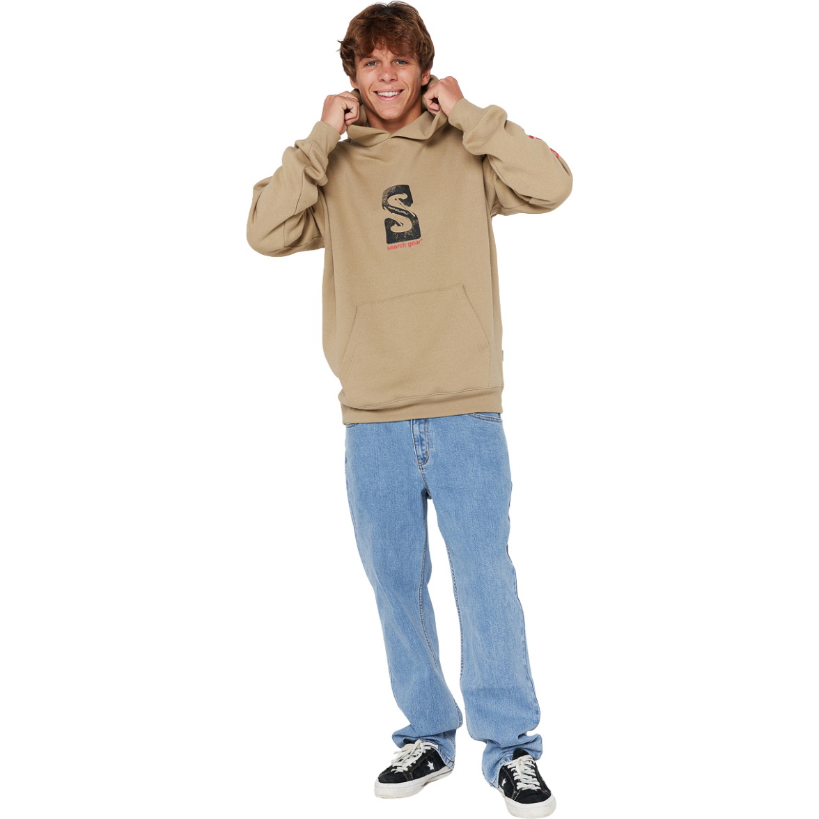 2025 Rip Curl Mens Search Gear Hoodie 09QMFL - Khaki